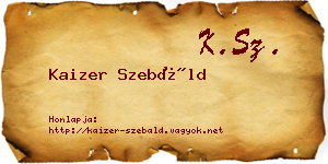 Kaizer Szebáld névjegykártya